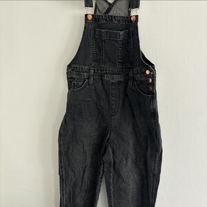 Womens Black Denim Overalls